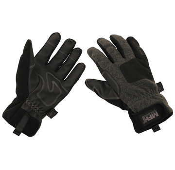 MFH | Mission For High Defence Gants à doigts noirs anti-vent merveilleusement chauds « Cold Time ».