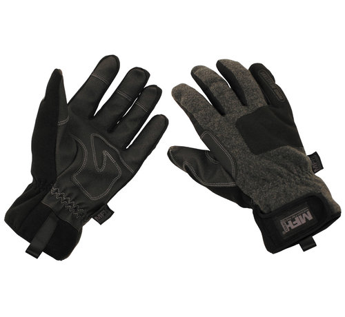 MFH | Mission For High Defence Gants à doigts noirs anti-vent merveilleusement chauds « Cold Time ».