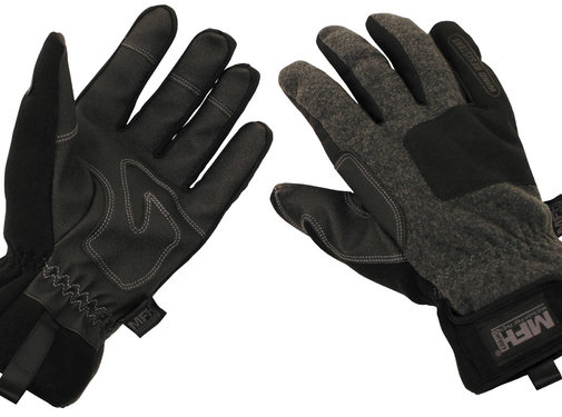 MFH | Mission For High Defence Gants à doigts noirs anti-vent merveilleusement chauds « Cold Time ».