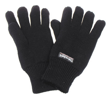 MFH Gants tricotés noirs avec isolation 3M™ Thinsulate™ extra chaude.