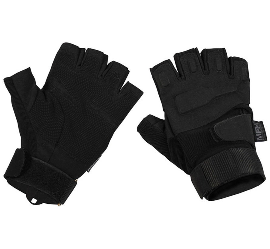 MFH High Defence - Gants tactiques  -  "Pro"  -  sans doigts  -  Noir