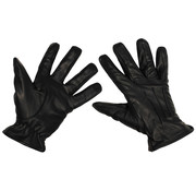MFH Schnittfeste "Safety"-Handschuhe aus schwarzem Leder
