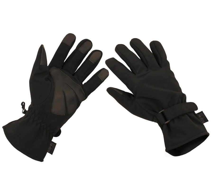 MFH High Defence - Vinger handschoenen  -  "Soft shell"  -  Zwart