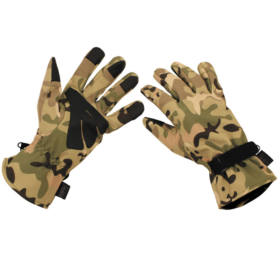 MFH High Defence - Fingerhandschuhe -  Soft Shell -  operation-camo