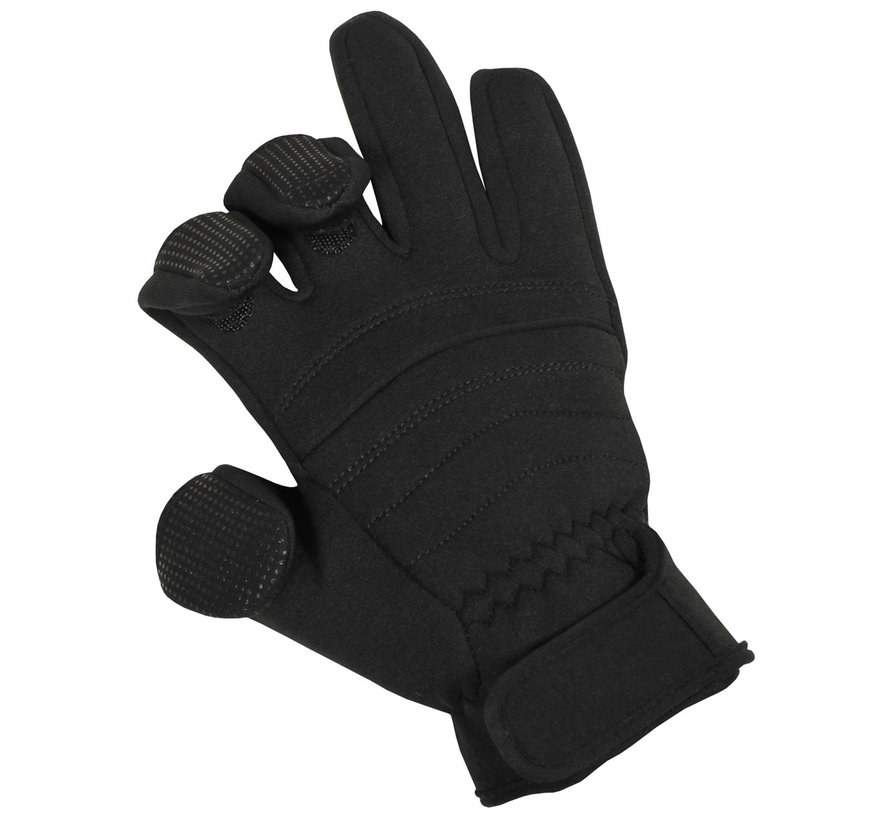 MFH - Fingerhandschuhe -  "Combat" -  Neopren -  schwarz