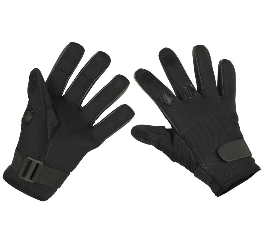 MFH - Fingerhandschuhe -  "Mesh" -  Neopren -  schwarz