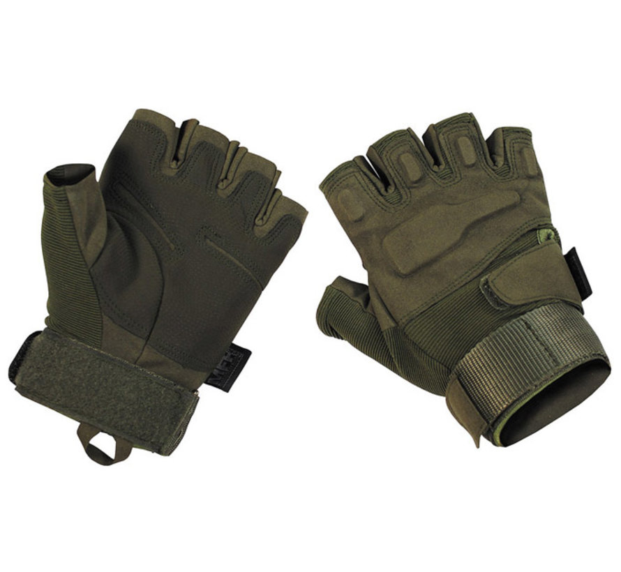 MFH High Defence - Vingerloze handschoenen  -  "Pro"  -  Legergroen