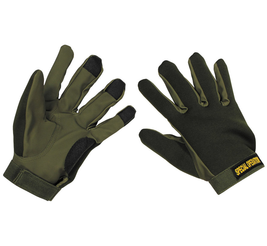 MFH - Gants de doigt de Neoprene  -  Olive