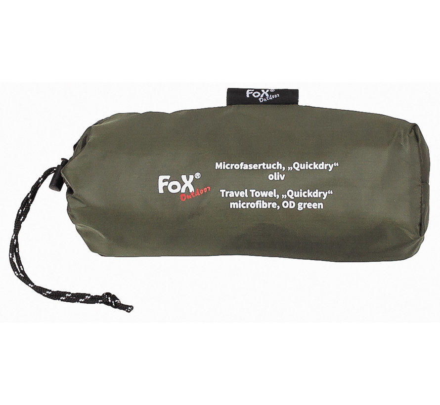 Fox Outdoor - Microfasertuch -  "Quickdry" -  oliv -  ca. 130 x 80 cm