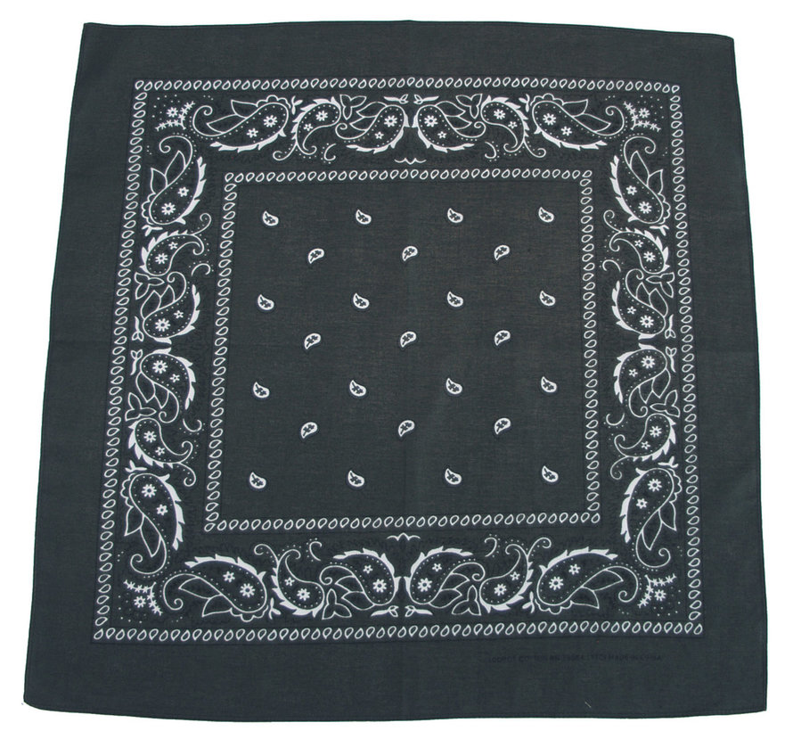 MFH - Bandana -  coton -  env. 55 x 55 cm -  vert-noir