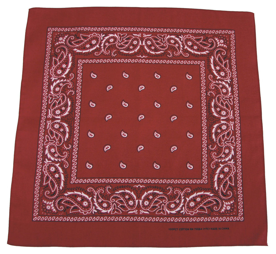 MFH - Bandana -  coton -  env. 55 x 55 cm -  bourgogne-noir