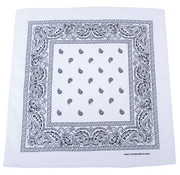 MFH MFH - Bandana -  coton -  env. 55 x 55 cm -  blanc-noir