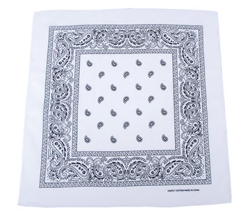 MFH MFH - Bandana -  coton -  env. 55 x 55 cm -  blanc-noir