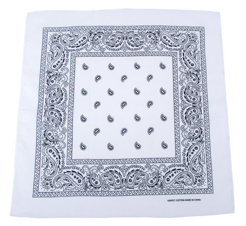 MFH MFH - Bandana -  weiß-schwarz -  ca. 55 x 55 cm -  Baumwolle