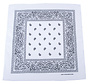 MFH - Bandana -  coton -  env. 55 x 55 cm -  blanc-noir