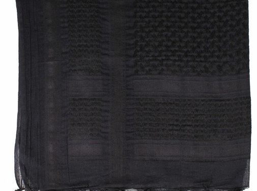 MFH MFH - Écharpe "Shemagh" - noir - franges - env. 110 x 110 cm