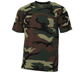 MFH MFH - Kinder T-Shirt -  "Basic" -  woodland -  140-145 g/m²