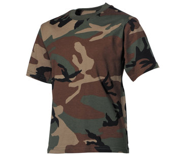 MFH MFH - Kinder T-shirt  -  Woodland camo  -  170 g/m2