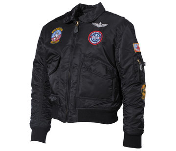 MFH MFH - Veste pilote pour enfants des États-Unis  -  Cwu  -  Noir  -  avec badge d’aviateur