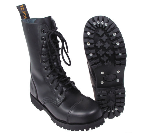 Pure Trash Pure Trash - Bottes  -  10 trous  -  "Pure Trash"  -  Noir  -  Capuchon en acier  -  Vis