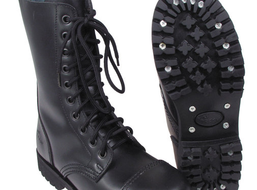 Pure Trash Pure Trash - Stiefel - 10-Loch - "Pure Trash" - schwarz - Stahlkappe - Schrauben