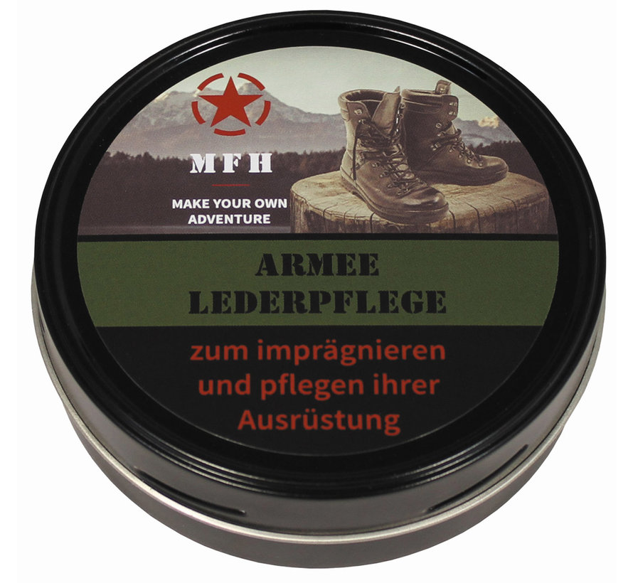 MFH - Schoenpoetser  -  "Army"  -  Zwart  -  150 ml blik