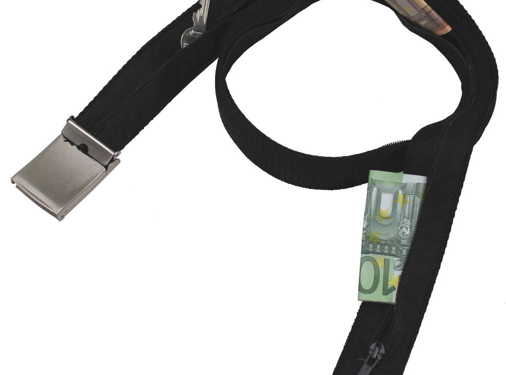 Fox Outdoor Fox Outdoor - Webbelt  -  geld zakje  -  Zwart  -  ca. 4 cm
