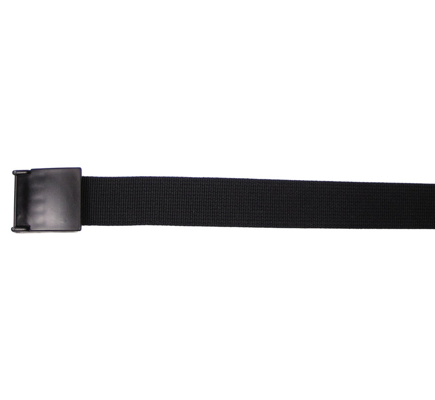 MFH - Ceinture US "Stealth" -  noir -  avec serrure plastique -  4 cm