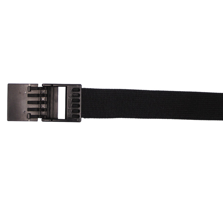 MFH - Ceinture US "Stealth" -  noir -  avec serrure plastique -  4 cm