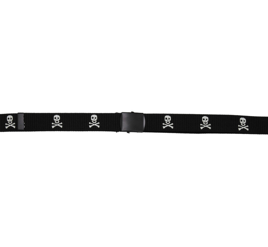 MFH - Ceinture -  3 cm -  noir -  "Crâne" -  serrure métallique