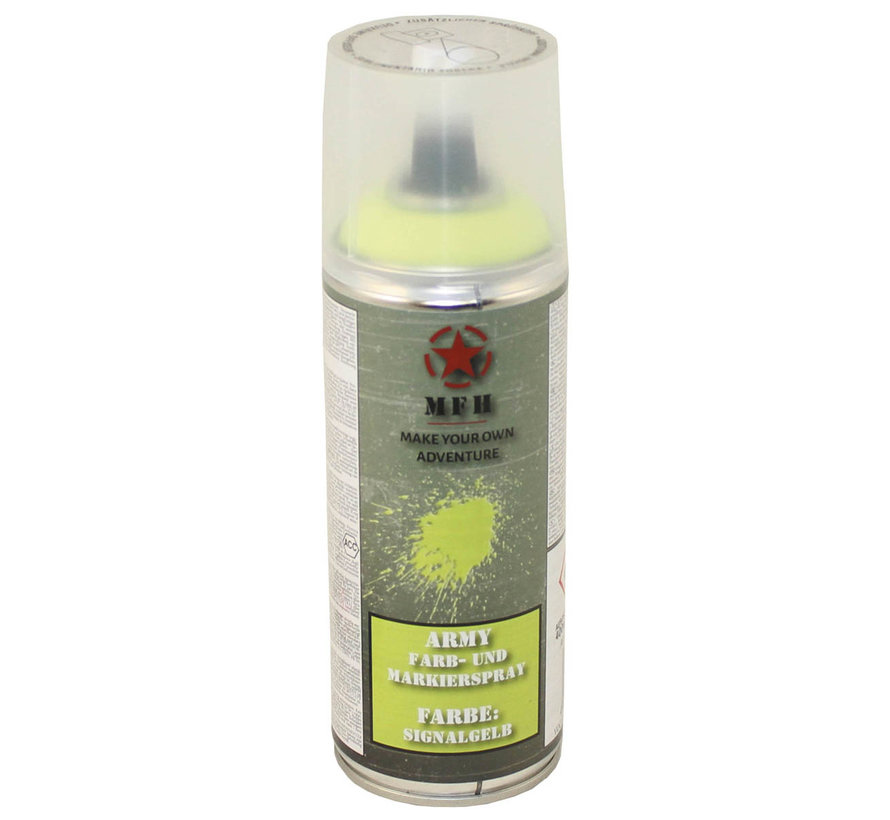 MFH - Bombe de peinture armée -  JAUNE VIF -  400 ml