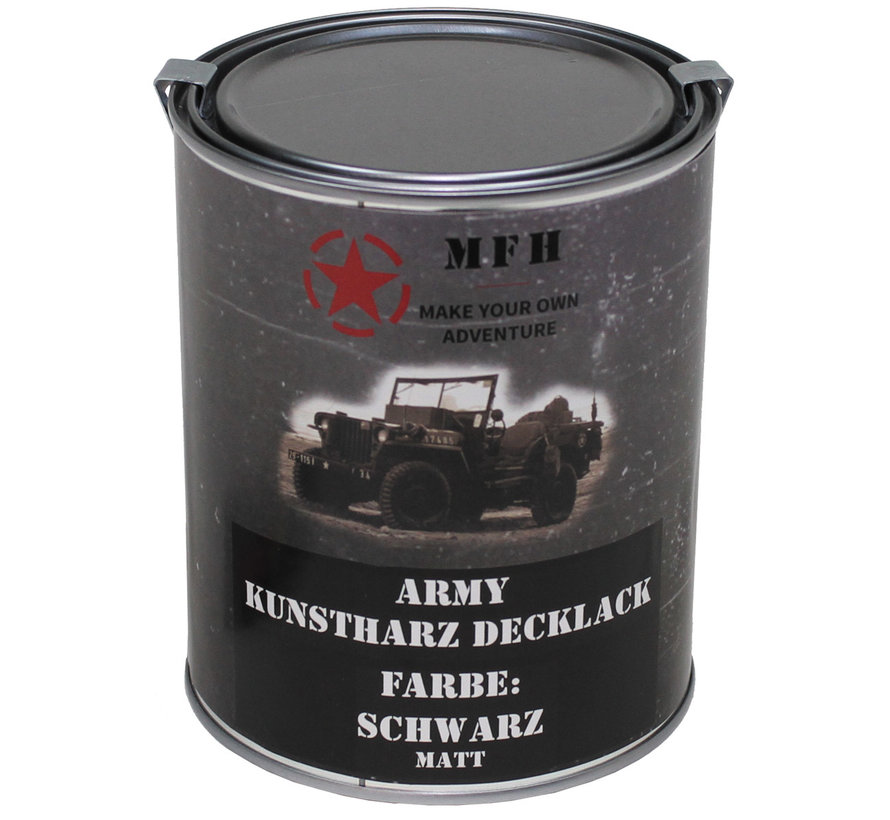 MFH - Army Vernis -  NOIR -  mat -  pot -  1 l