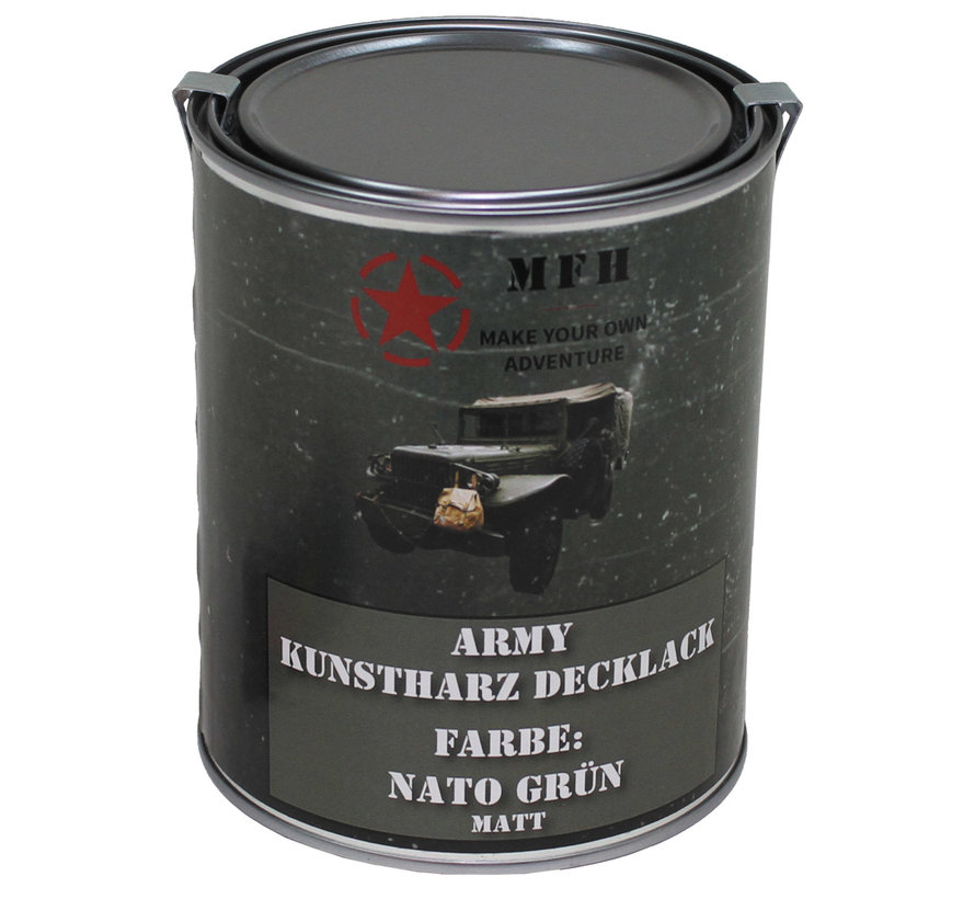 MFH - Army Lack - NATO GRÜN - matt - Dose - 1 l