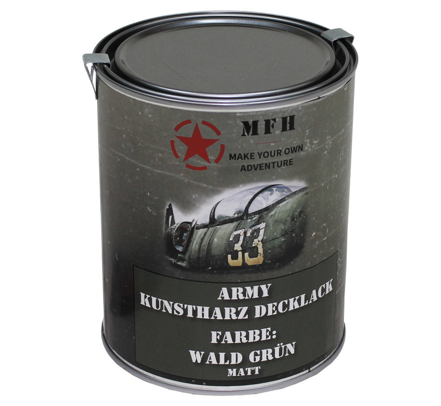MFH - Army Lack -  WALD GRÜN -  matt -  Dose -  1 l