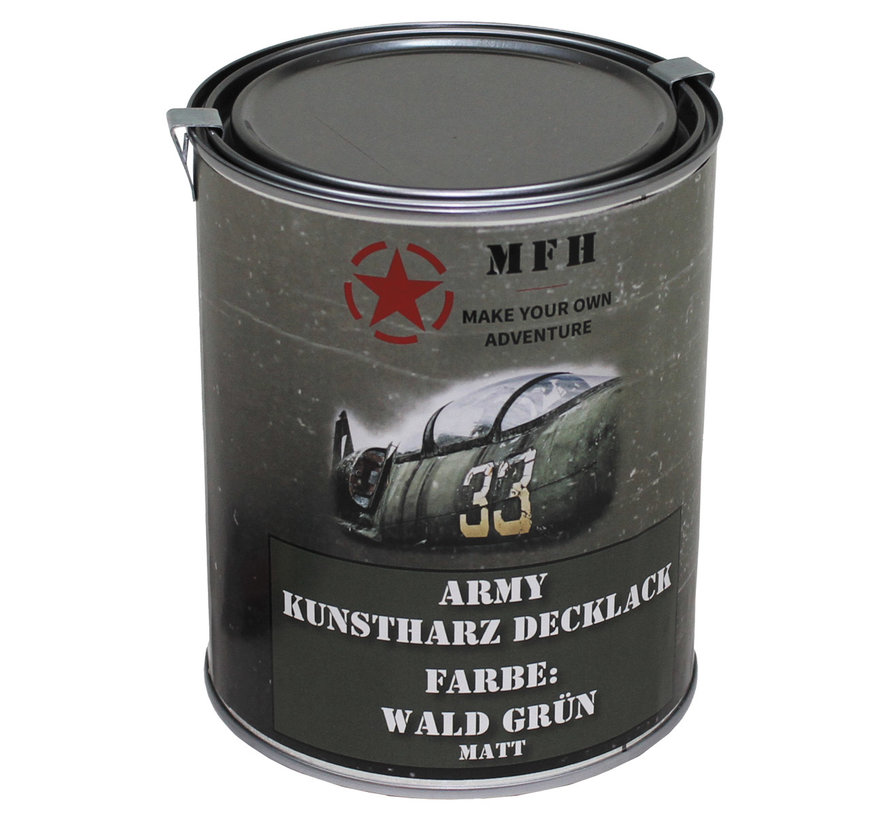 MFH - Army Lack - WALD GRÜN - matt - Dose - 1 l