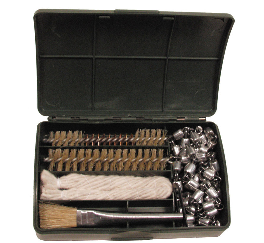 MFH - Waffen-Reinigungsset -  Kunststoffbox -  oliv