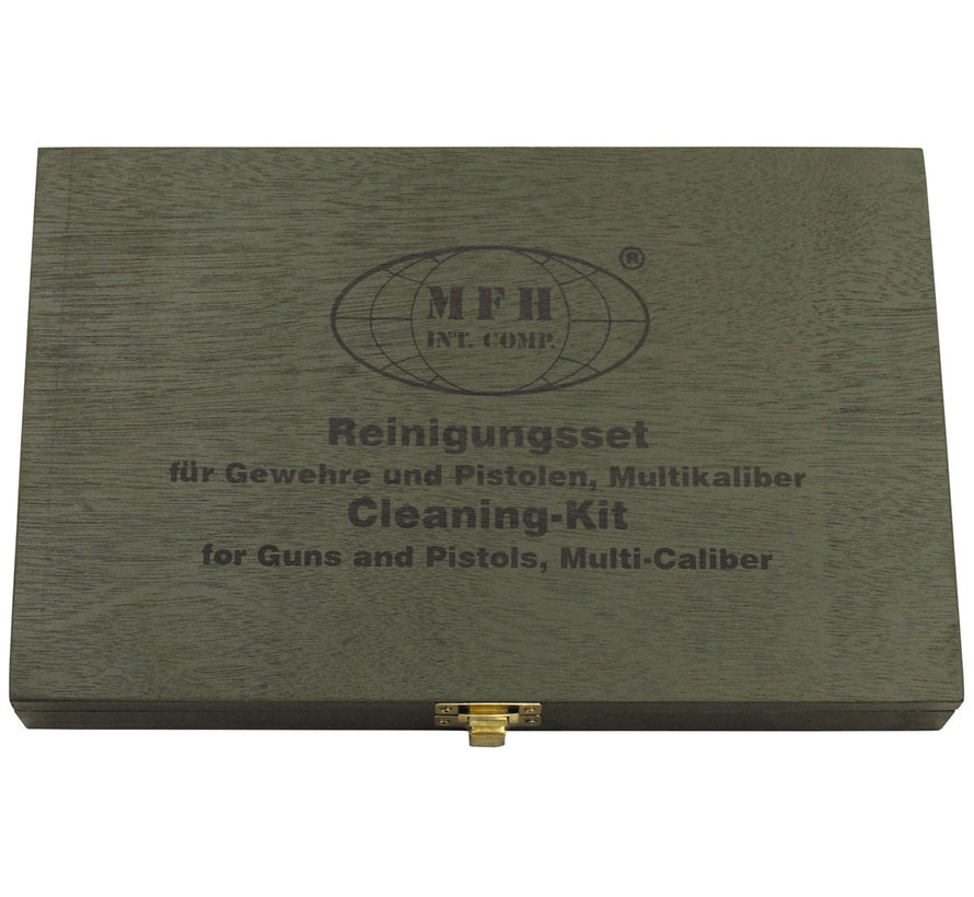 MFH - Reinigungsset -  für Gewehr und -  Pistole -  Multikaliber -  Holzbox