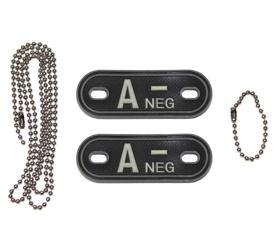 MFH - groupe sanguin d'identité -  persistant -  "A NEG" -  3D