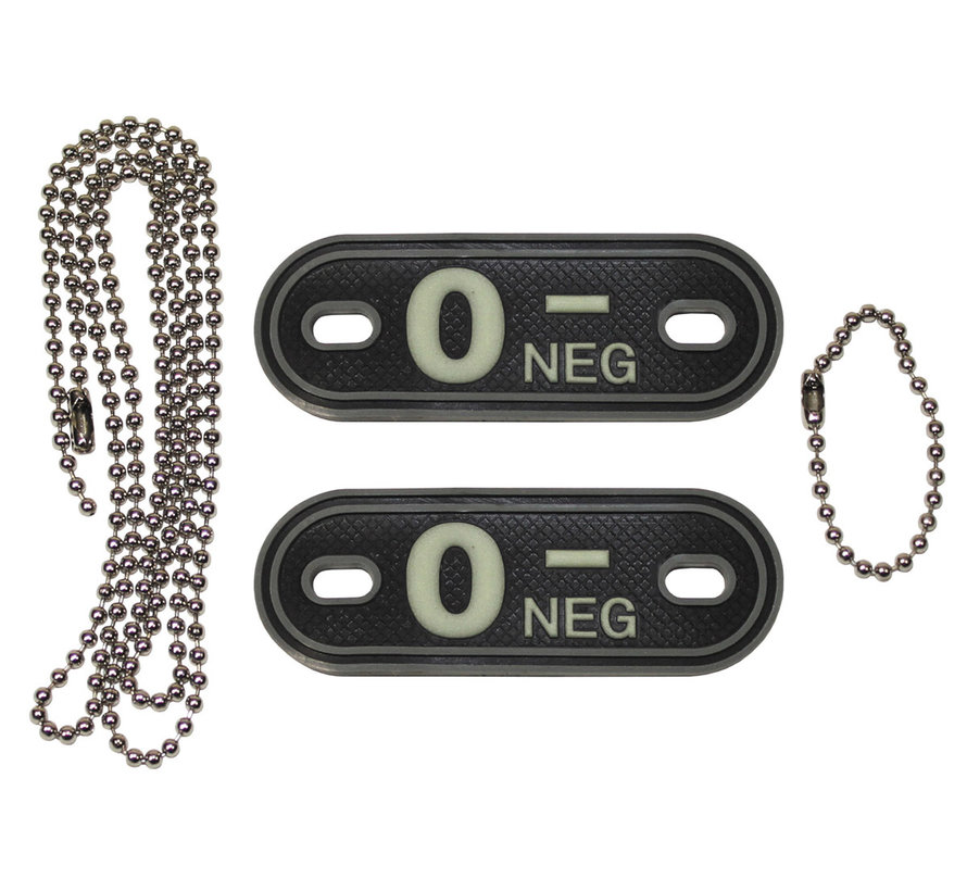 MFH - groupe sanguin d'identité -  persistant -  "O NEG" -  3D