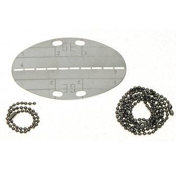 MFH MFH - plaque d'identité - ovale - 2 chaines - allemande