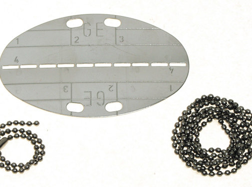 MFH MFH - plaque d'identité -  ovale -  2 chaines -  allemande