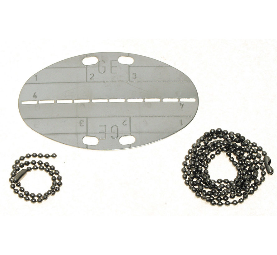 MFH - BW Erkennungsmarke -  oval -  mit Ketten