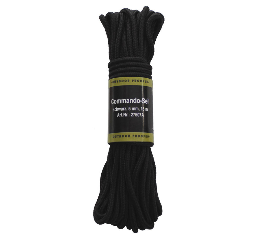 MFH - Seil -  schwarz -  5 mm -  15 Meter