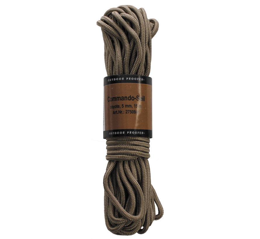 MFH - Seil -  coyote tan -  5 mm -  15 Meter