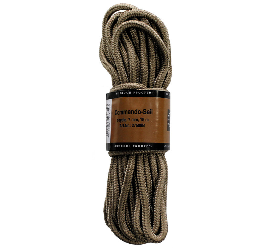 MFH - Touw  -  coyote tan  -  7 mm  -  15 meter