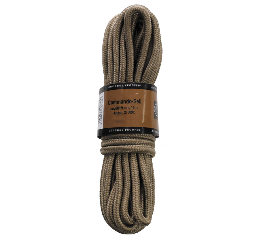 MFH - Seil -  coyote tan -  9 mm -  15 Meter