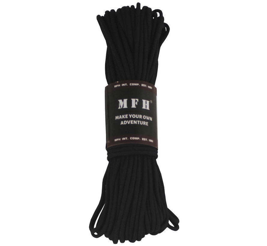 MFH - Fallschirmleine -  schwarz -  100 FT -  Nylon