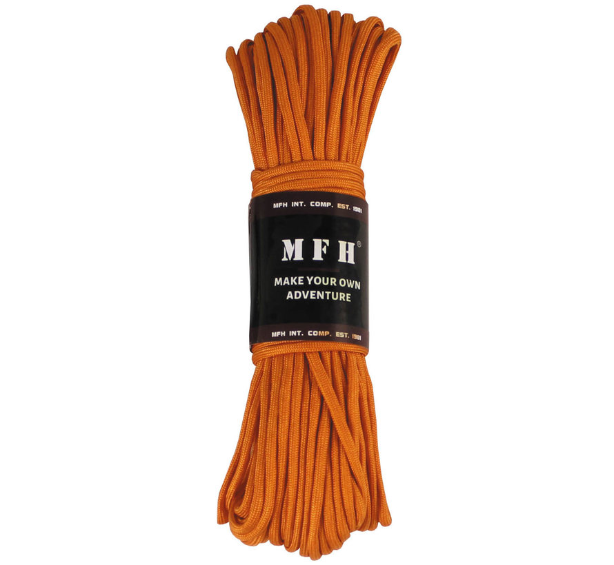MFH - corde de parachute -  orange -  100 FT -  nylon