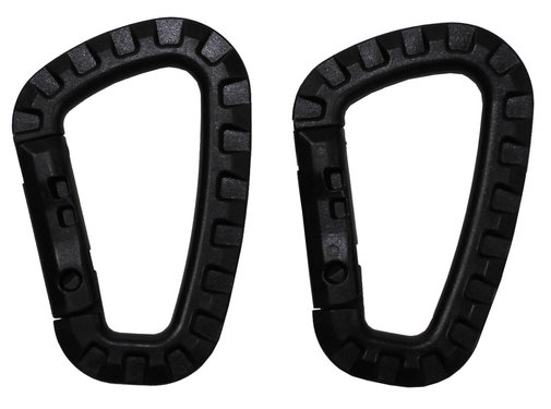 MFH MFH - Karabiner - Plastik - schwarz - D 7 mm x 8 - 5 cm - 2er Pack