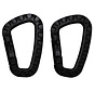 MFH - Carabiner  -  Plastic  -  Zwarte  -  D 7 mm x 8  -  5 cm  -  2-pack